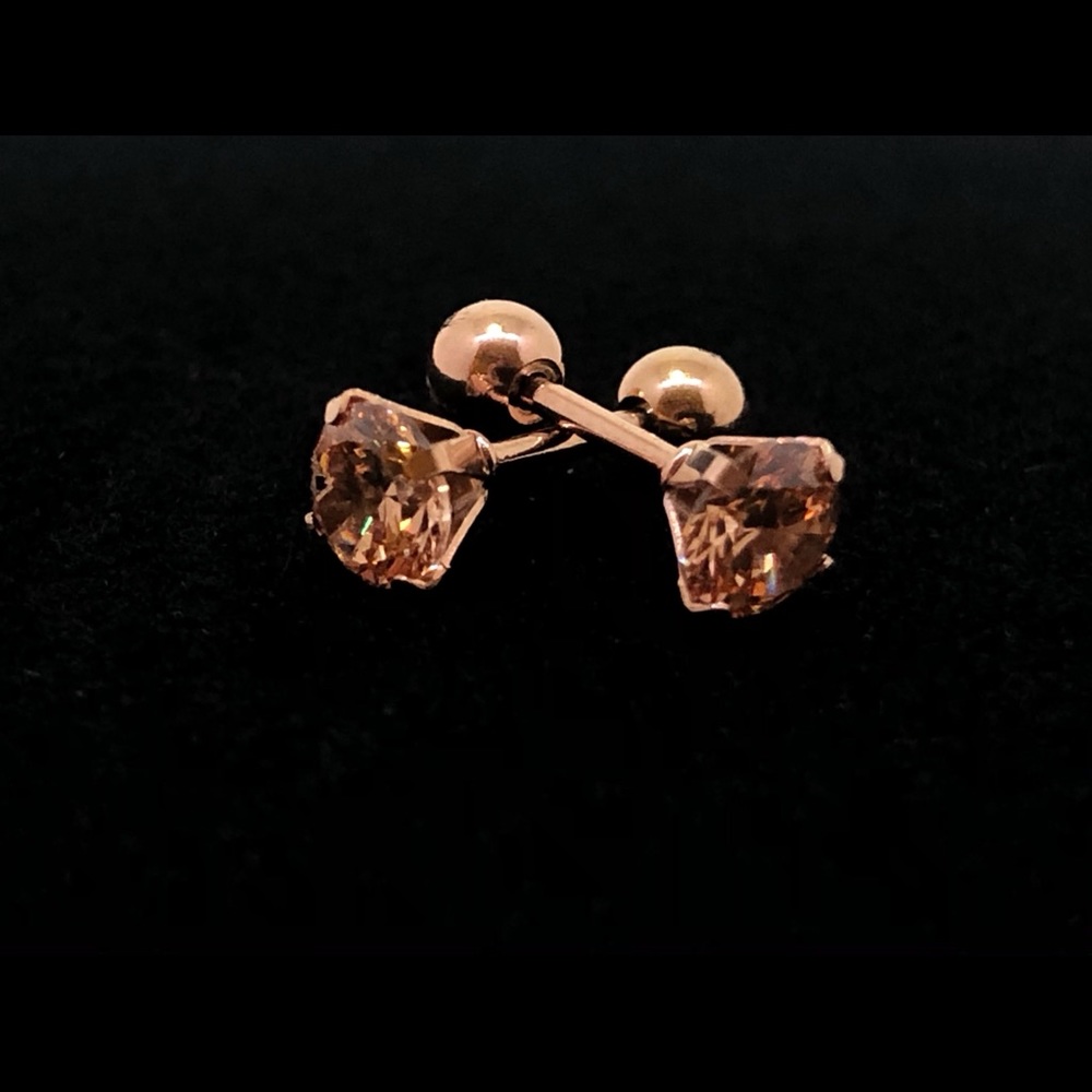 Rose gold earrings